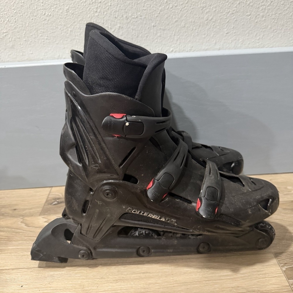 RollerBlade Triforce Viablade Parkway Black Sz 11 Mens Inline Skates Italy Made